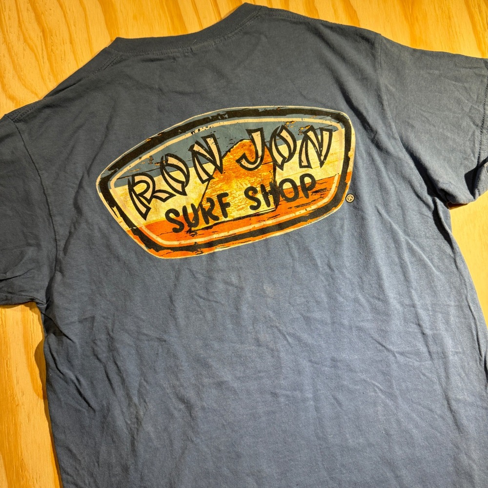 Ron Jon Surf Shop Men's Vintage Classic Logo T-Shirt Blue‎ Size S